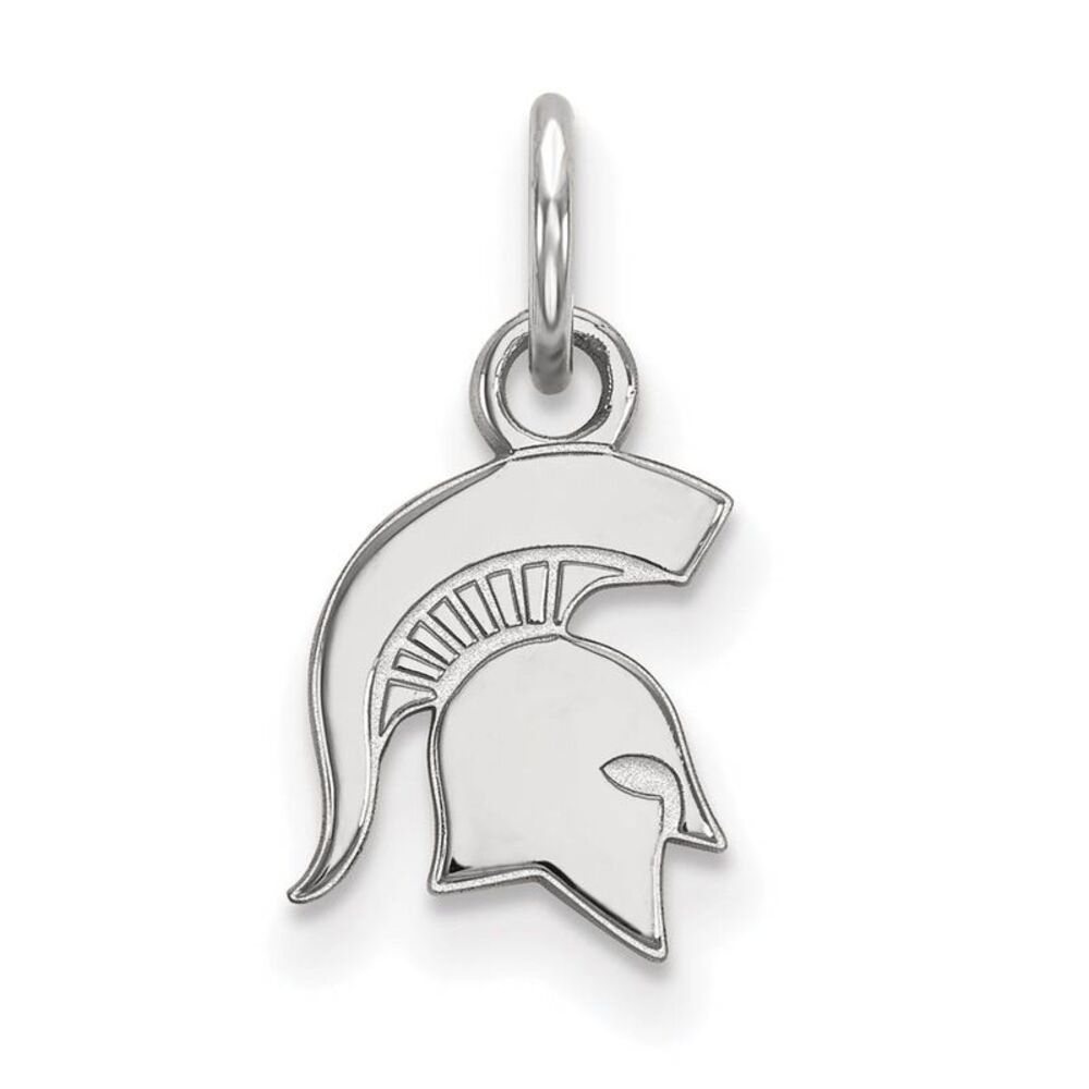 10k White Gold Michigan State XS (Tiny) Logo Charm or Pendant
